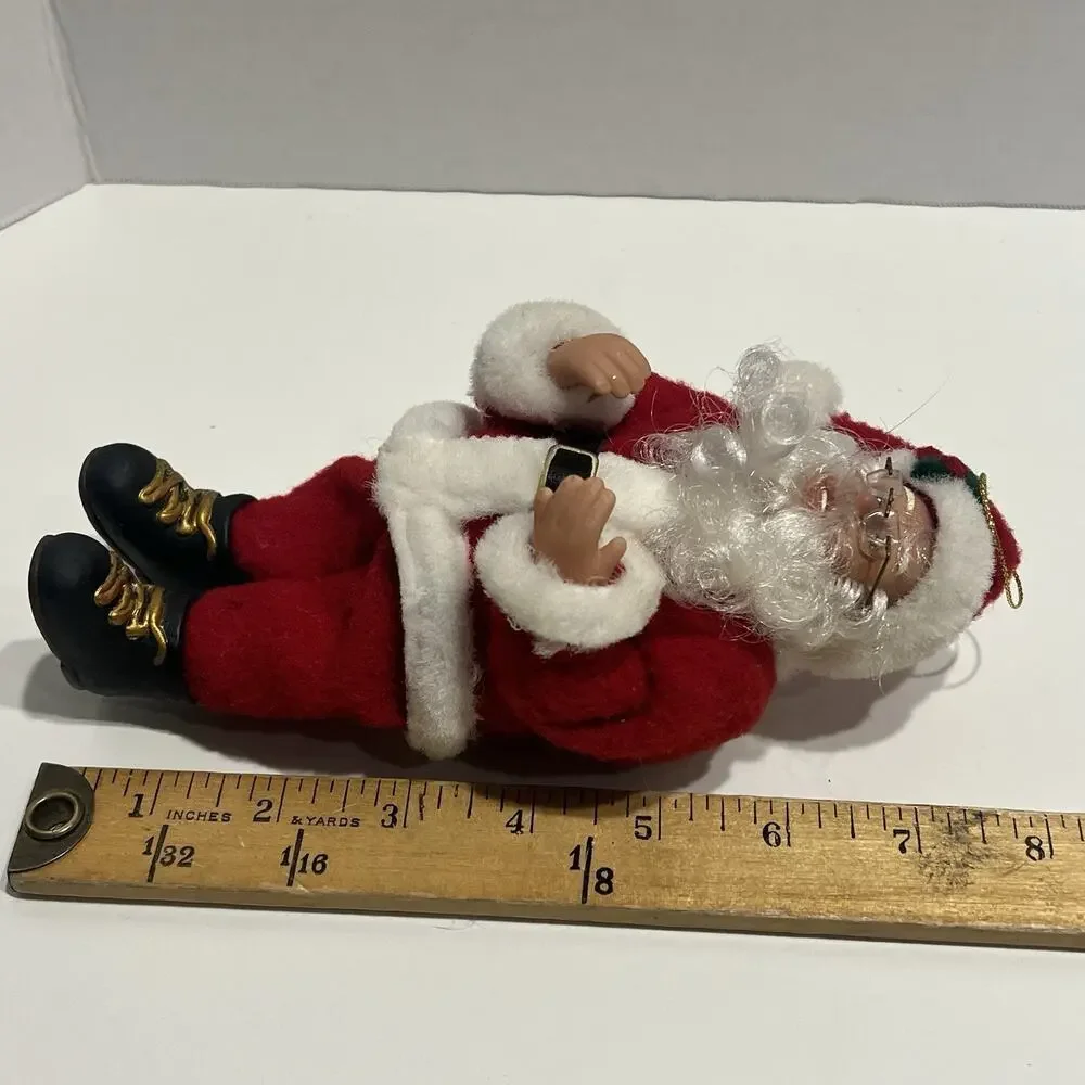 Vintage 1998 Holiday Creations Santa Claus Figurine Ornament Posable Arms & Legs